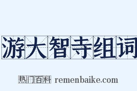 游大智寺组词是什么意思的图片